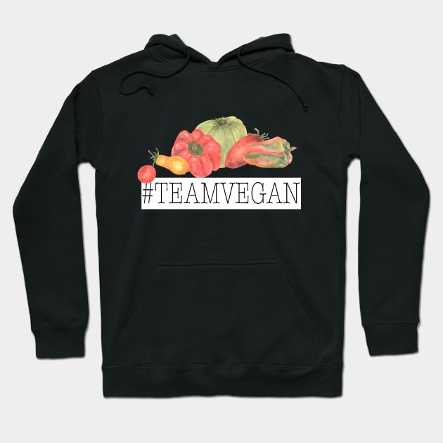 Team Vegan Hoodie by paintingbetweenbooks